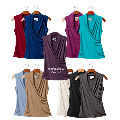 Available colors from top left: Cranberry, Royal Blue, Fuchsia, Turquoise, Serenity Blue, Camel, Ivory, Onyx and Pewter...and now, Crocus!