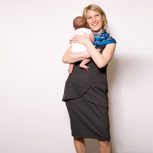 The HadleyStilwell Signature Skirt is meant to pair with the Signature Tunic for a sophisticated outfit. Available in Charcoal and Black.