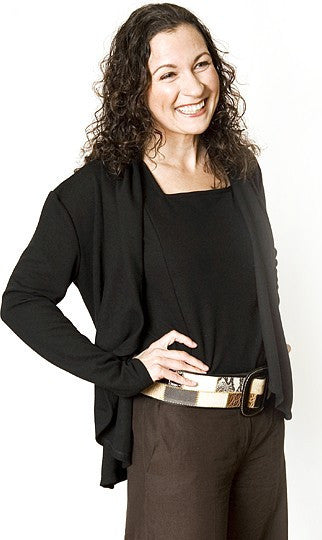 Thea wears the HadleyStilwell Signature Jacket over the Signature Shell for the twin set look.